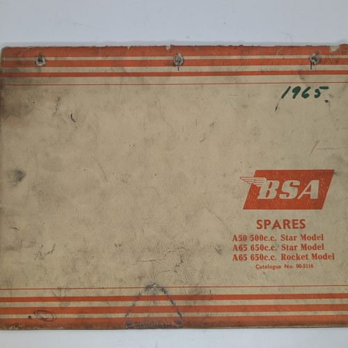 MP17-005116 Replacement Parts/Spares List, BSA A50/A65, 1963-65 - Original/Used