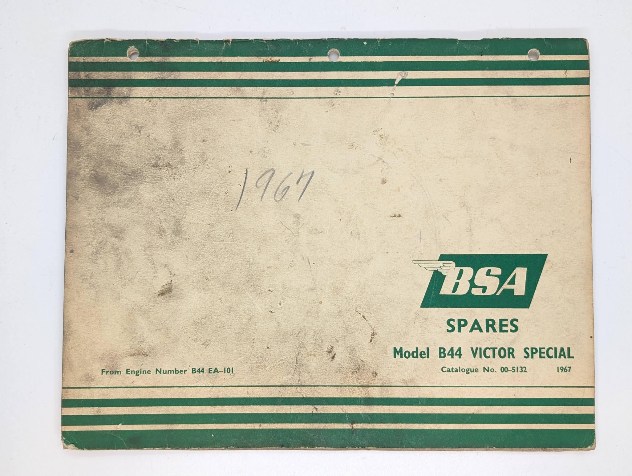 MP17-005132 Replacement Parts/Spares List, BSA B44 Victor Special, 1967