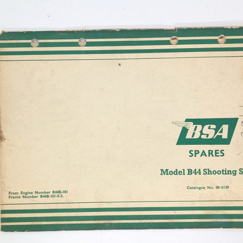 MP17-005139 Replacement Parts/Spares List, BSA B44 Shooting Star, 1968