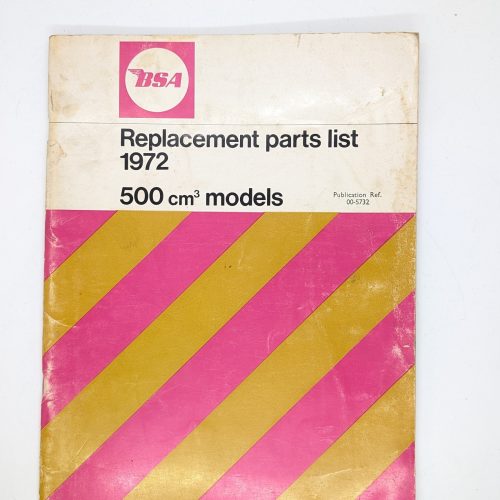 MP17-005732 BSA Replacement Parts List, 1972, BSA B50