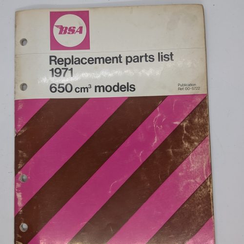 MP17-005722 BSA Spare Parts List, BSA A65, 1971