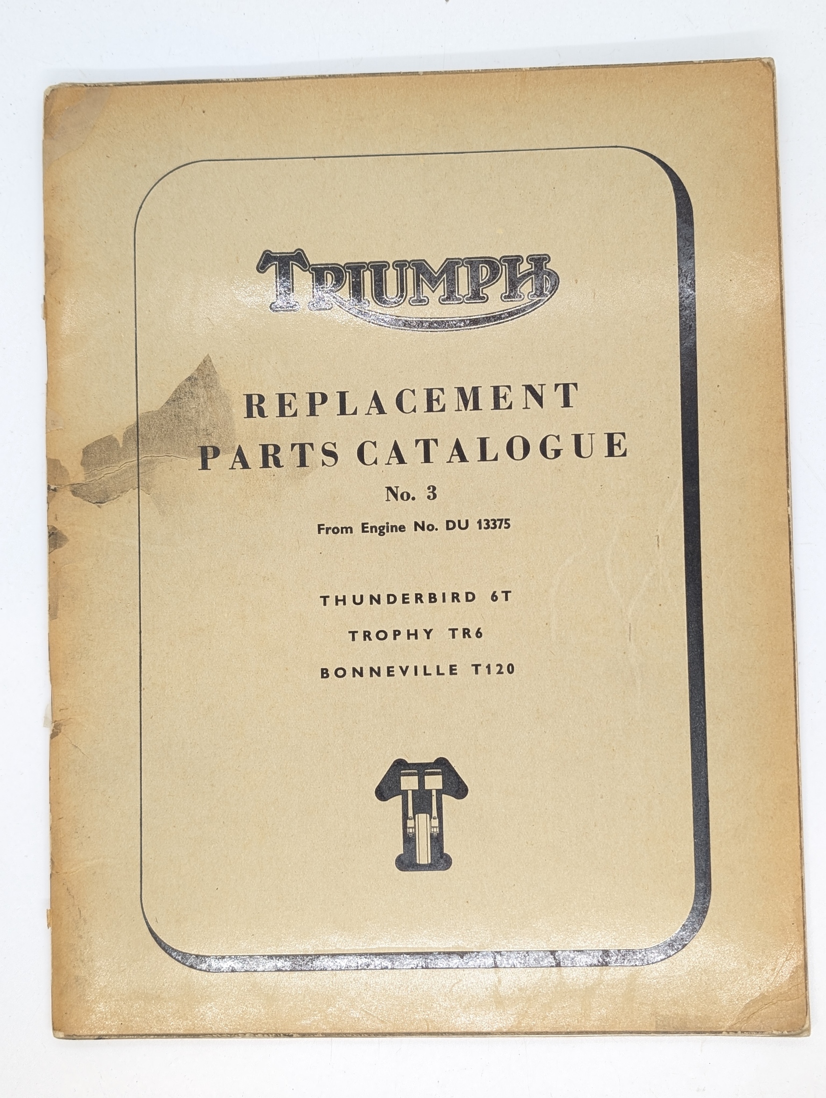 MP17-990822 Triumph Spare Parts List No. 3, Unit 650, 6T/TR6/T120, 1965