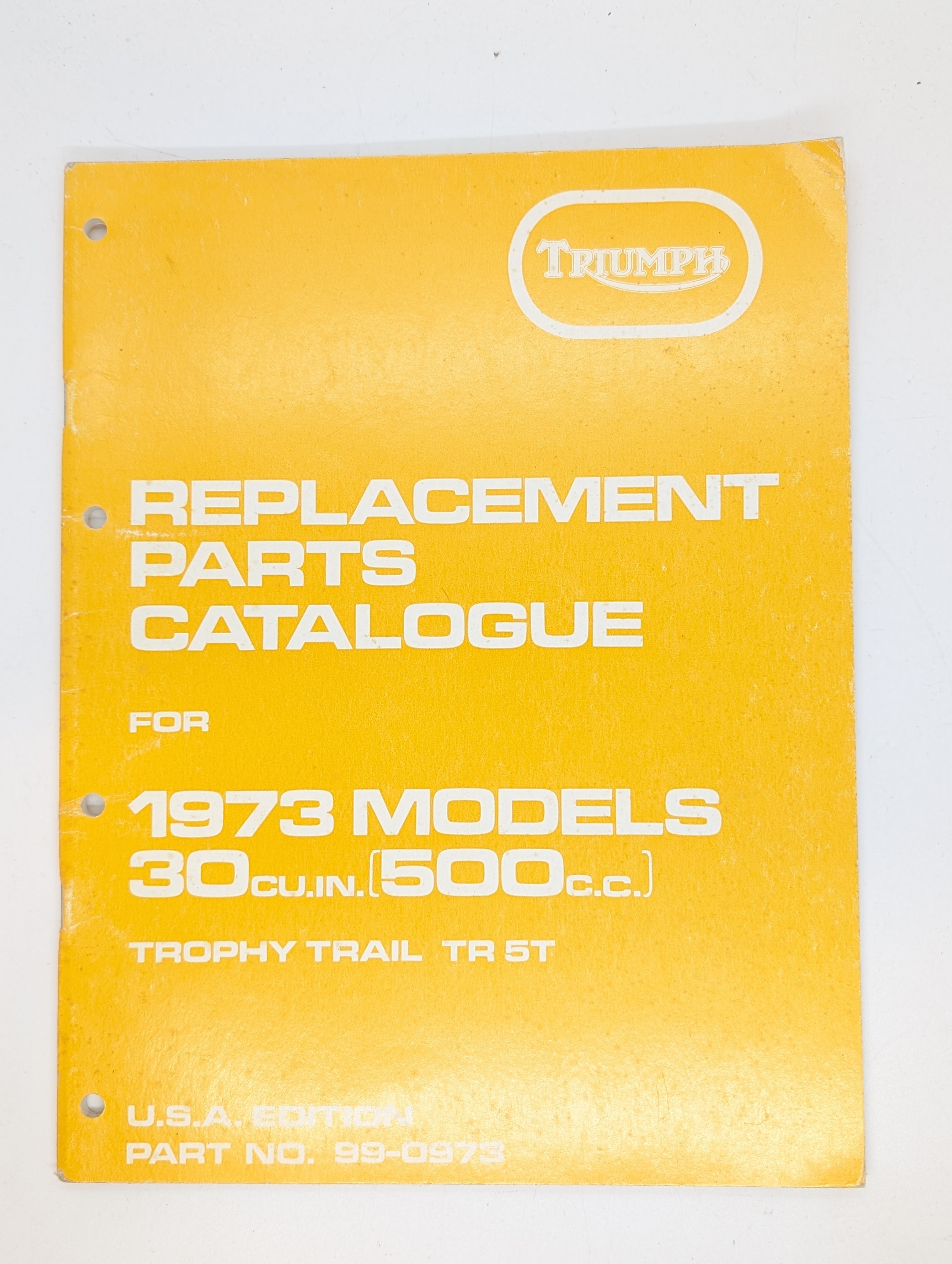 MP17-990973 Triumph Spare Parts List, Trophy Trail TR5T, 1973