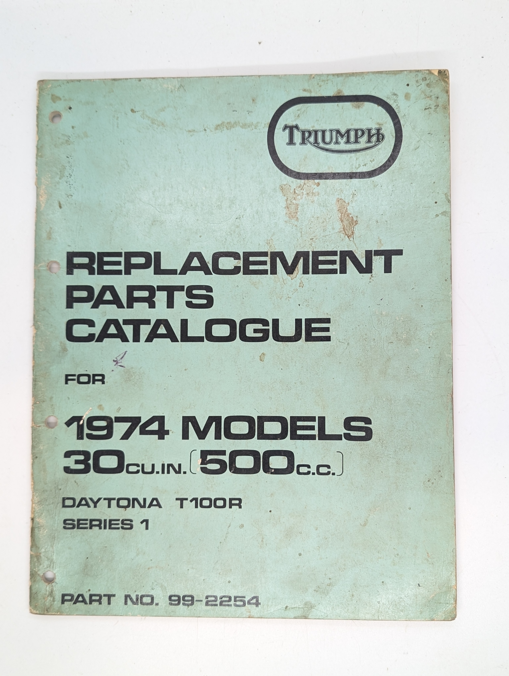 MP17-992254 Triumph Spare Parts List, Daytona T100R, 1974