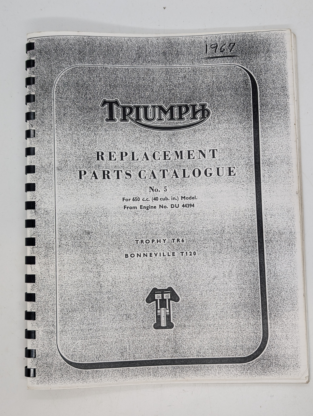 MP17-990824 Triumph Spare Parts List No. 5, Unit 650, TR6/T120, 1967