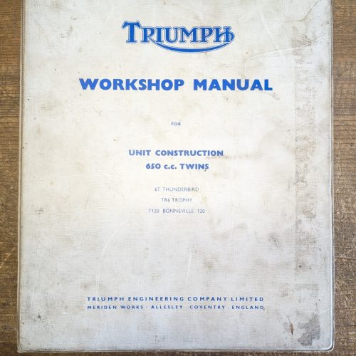 99-0947 Factory Triumph Workshop Manual Unit Construction 650 Twins 1971/1972- Binder