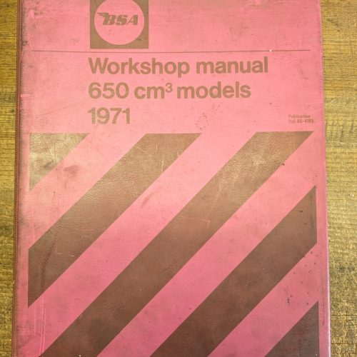 00-4189 Factory BSA Workshop Manual 1971 A65FS/A65T/A65L - Binder