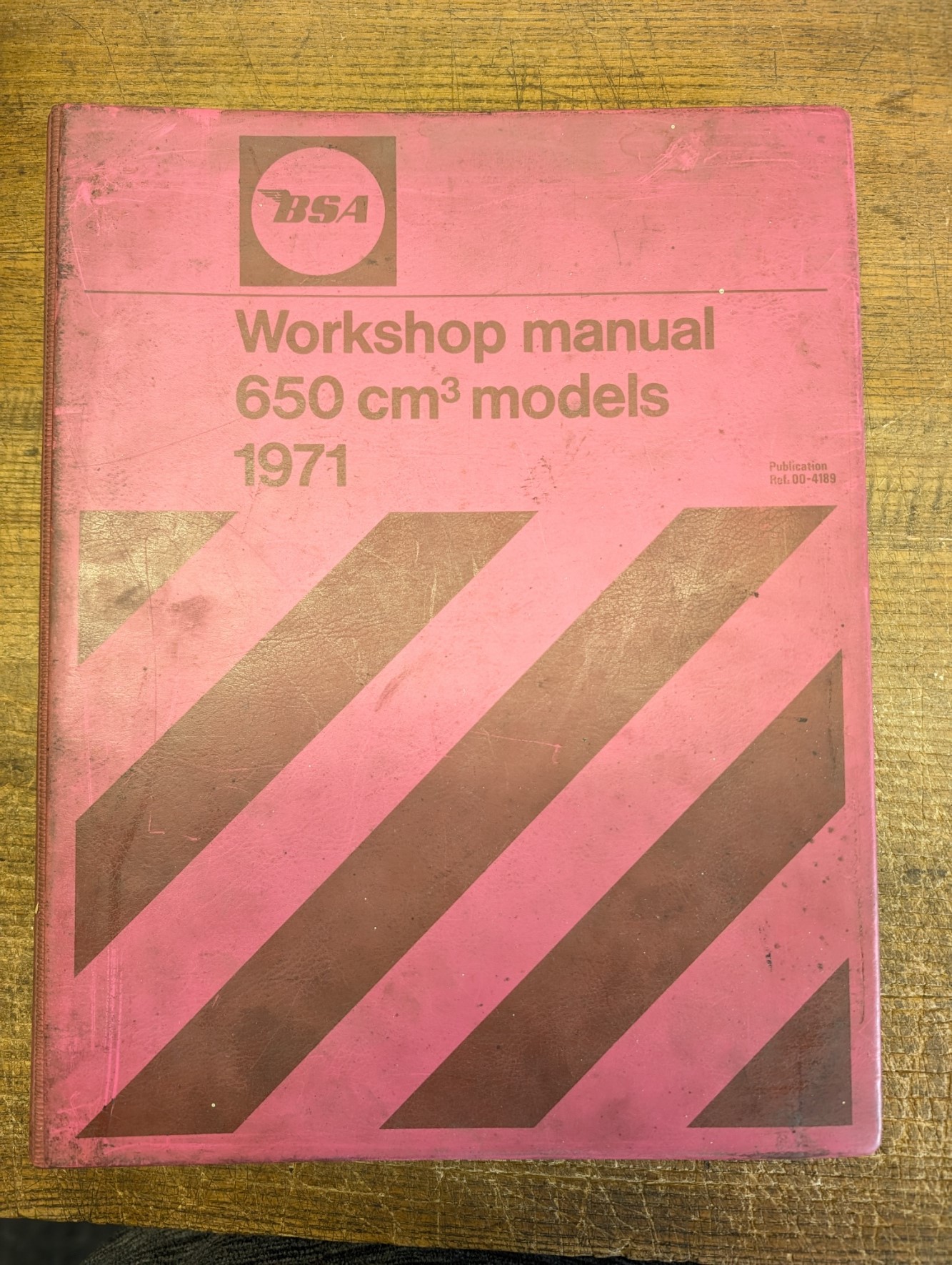 00-4189 Factory BSA Workshop Manual 1971 A65FS/A65T/A65L - Binder