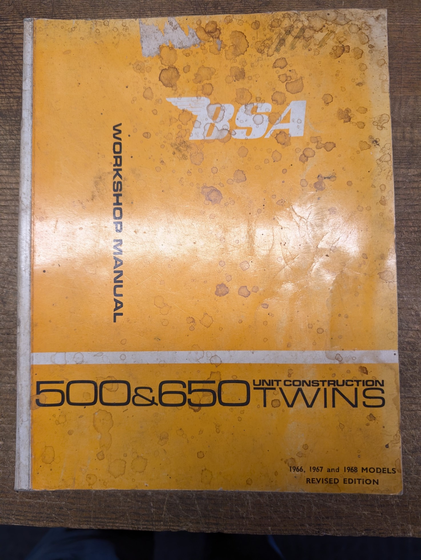 00-4123 Factory BSA Workshop Manual 500/650, 1966-1968 - Bound