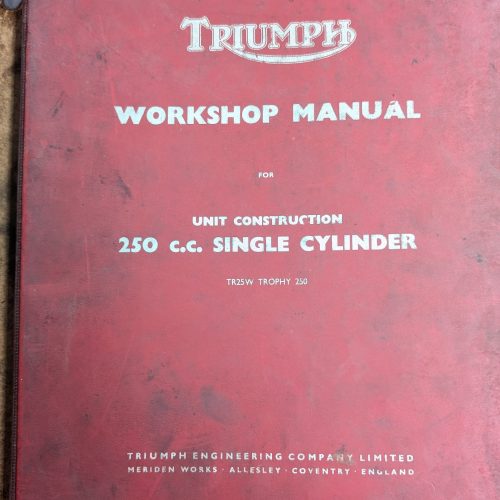 WSM3 Factory Triumph Workshop Manual for 250 Singles TR25W