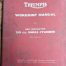 WSM3 Factory Triumph Workshop Manual for 250 Singles TR25W