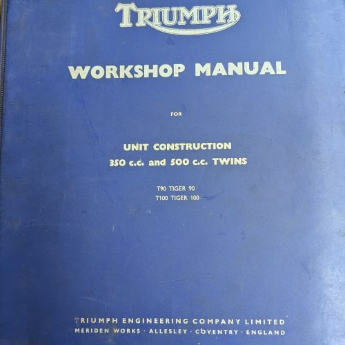 Factory Triumph Workshop Manual for 350/500 Twins T90/T100 - Binder