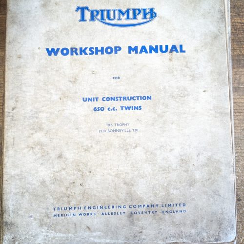 WSM6 Original Triumph Workshop Manual Unit Construction 650 Twins, TR6/T120 - Binder
