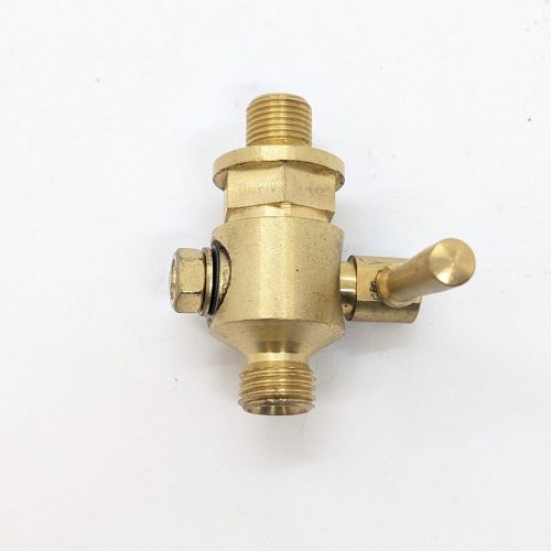 65-8171 Brass Petcock, 1/8 x 7/16, Round Handle