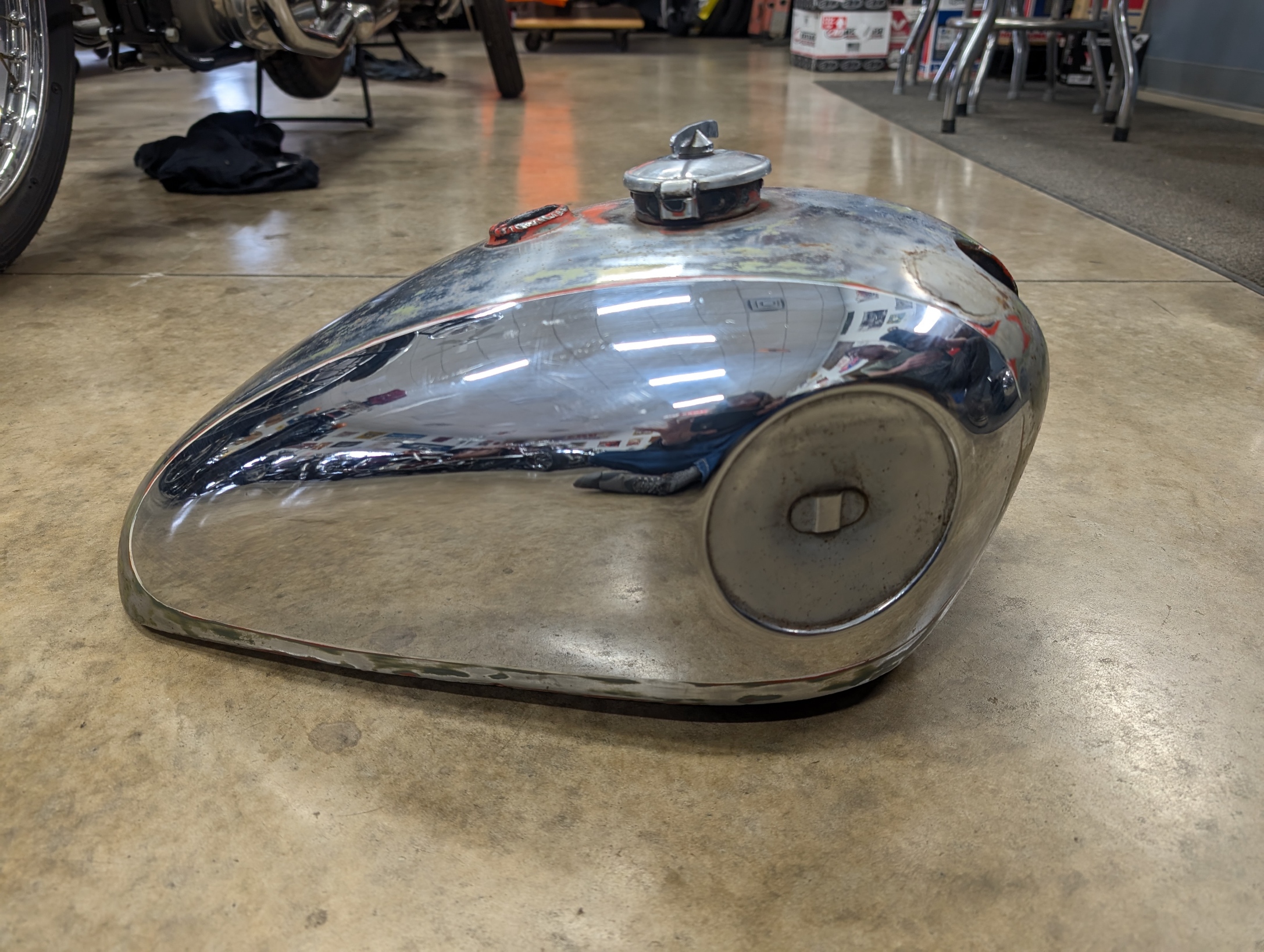 BSA Gas Tank, Chrome, 2 1/2 Gallon
