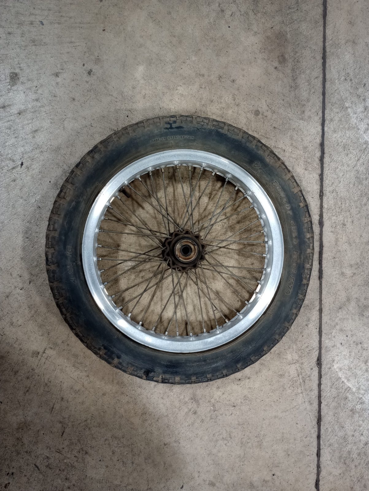 68-6086 BSA Spitfire Rear Wheel with Dunlop Alloy Rim