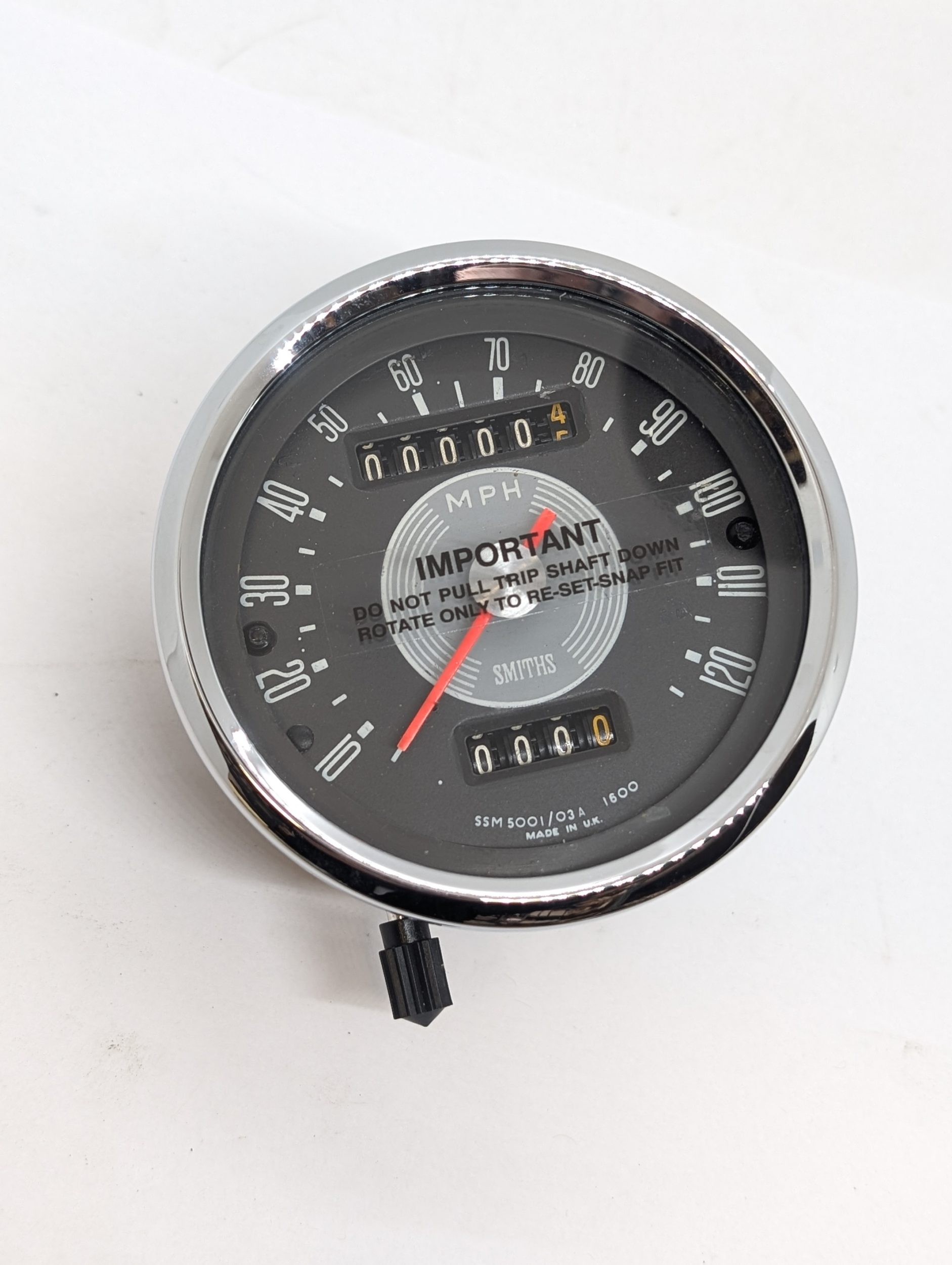 SSM 5001/03AR **Rebuilt** Smiths Speedometer, 120 MPH, Grey Face