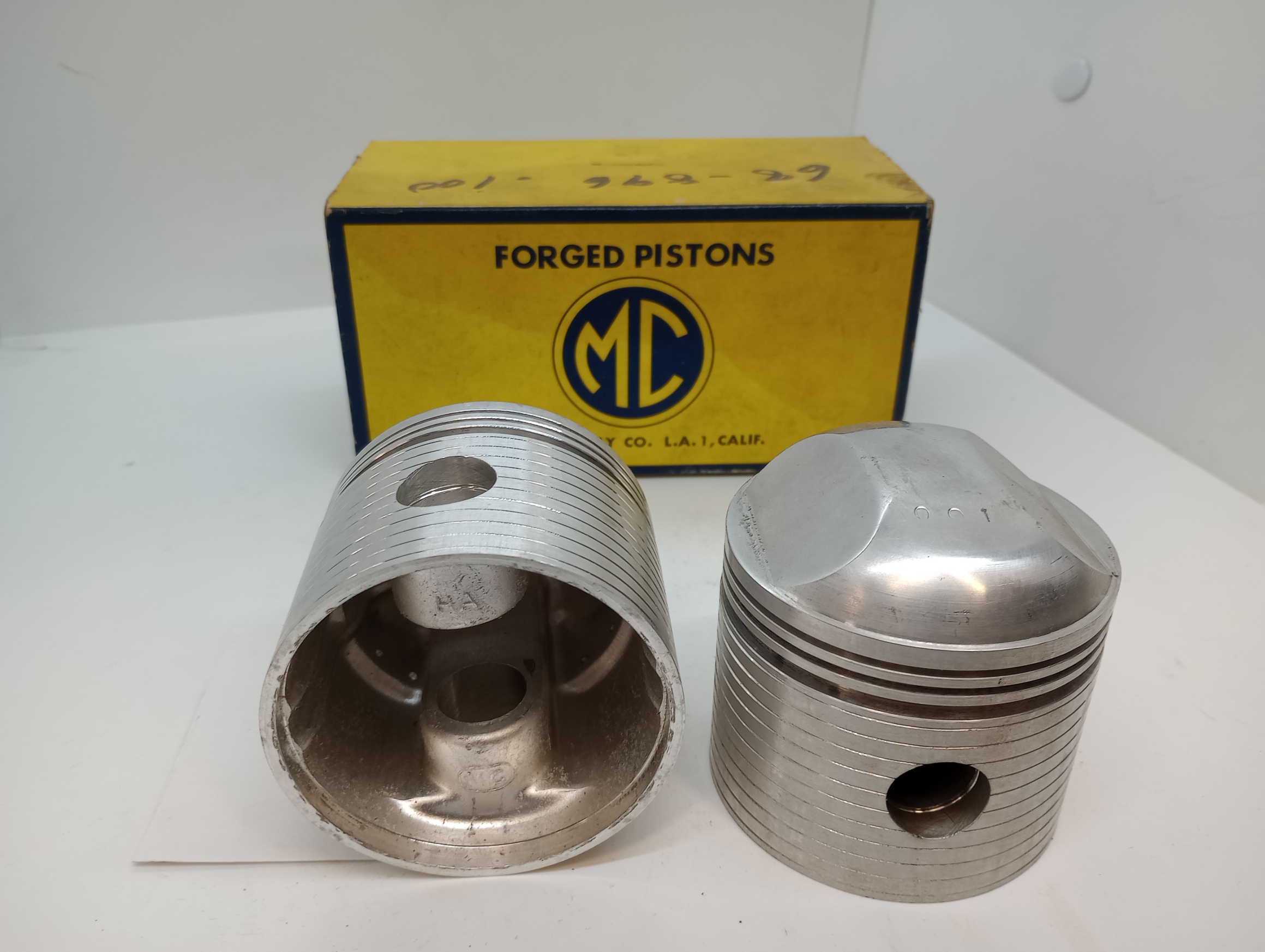 68-0788 Piston Set, BSA A65, MC Brand Forged Pistons, 9.5:1 CR, .100 oversized