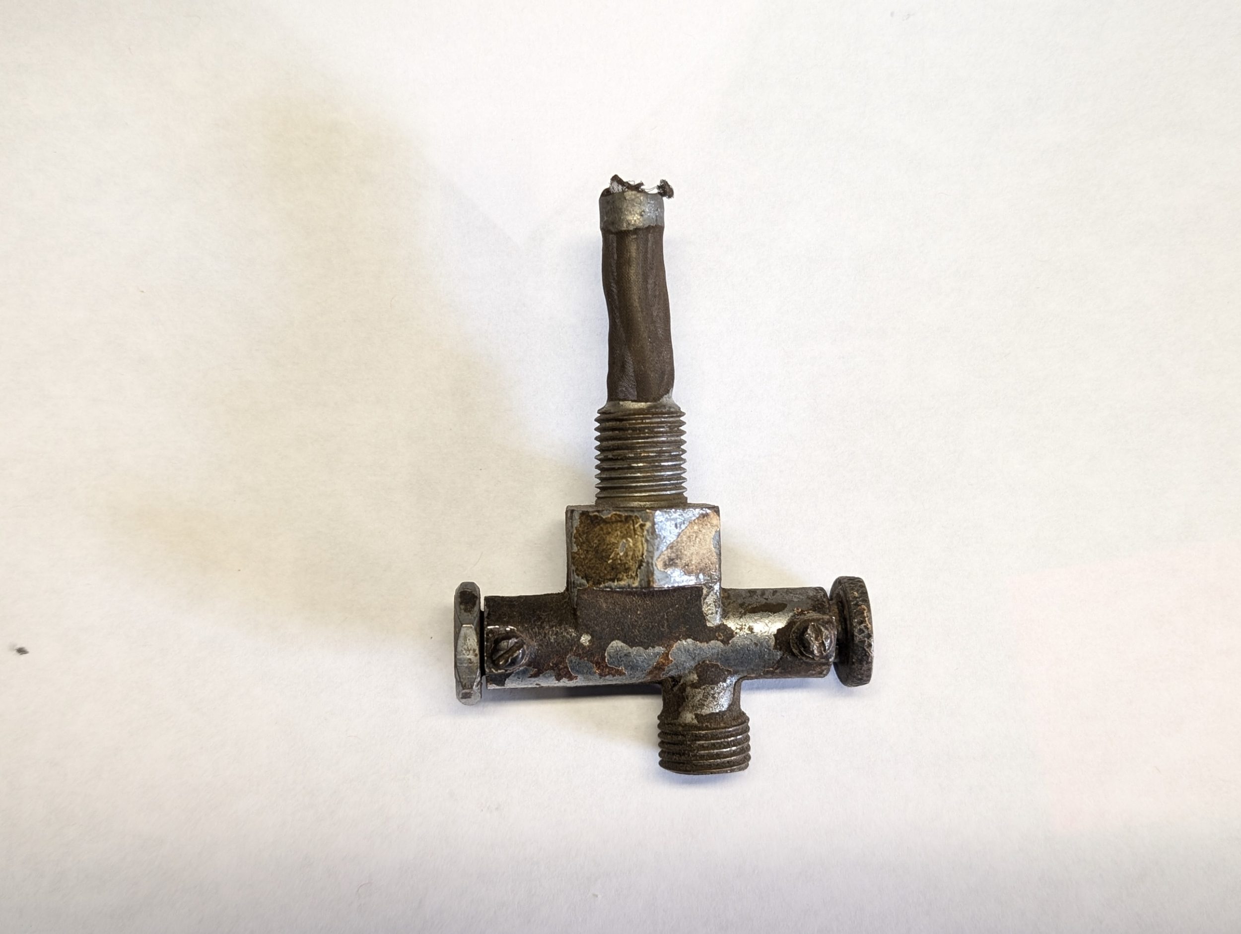 82-1717U Ewarts Petcock/Fuel Tap, Dual Pull, 1/4 BSP, Triumph 3TA/5TA - USED