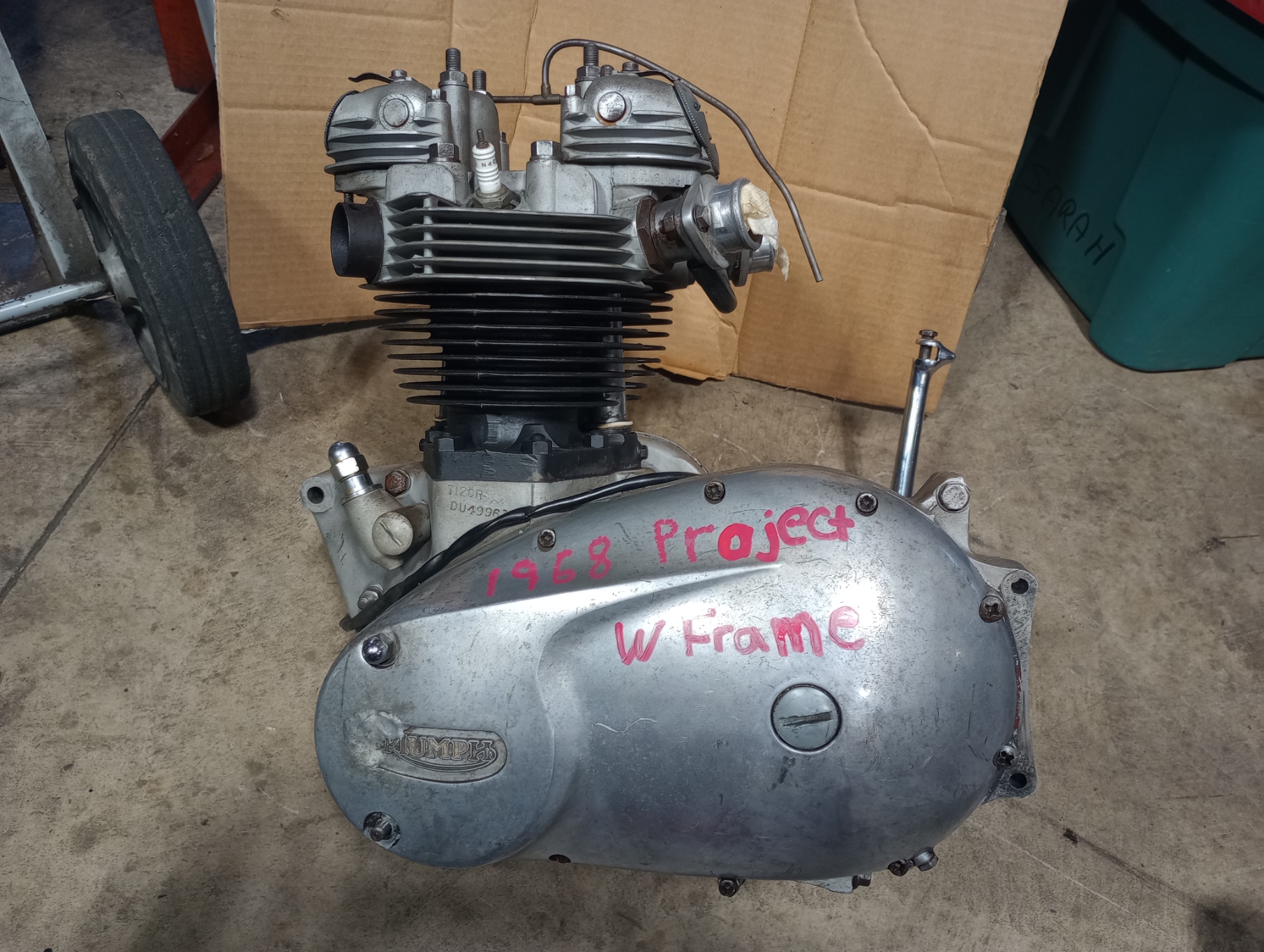1967 Triumph Engine T120R, 650cc with Matching Frame