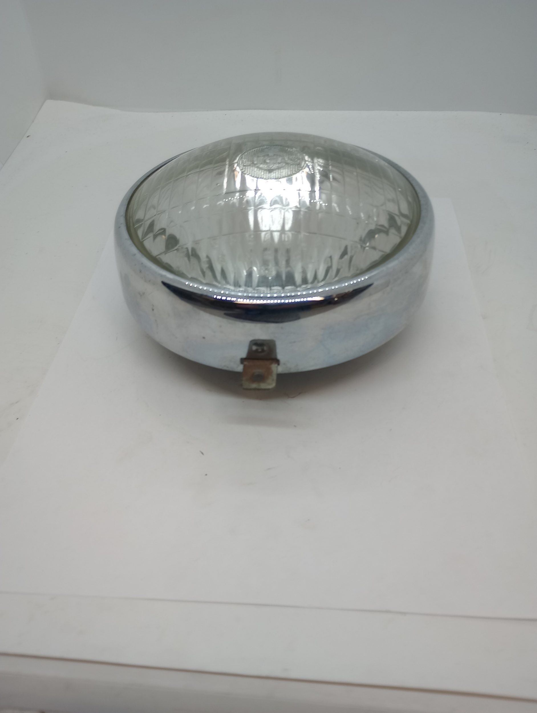 553691U Used Headlight Reflector and 516723 Rim, Triumph T15/T20