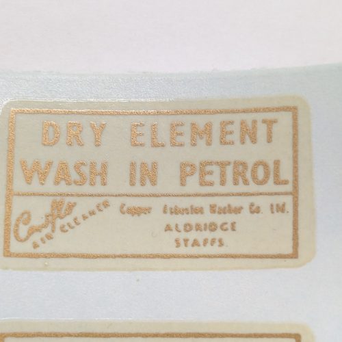 MP35-9406W Waterslide Decal, Air Filter Element