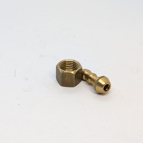 14/042BK Brass Banjo Nut, Fuel/Oil Lines, 7/16, With Spigot