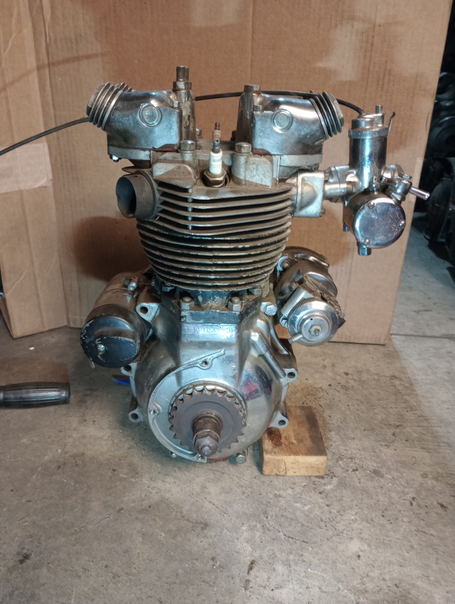 Pre Unit Triumph 650 Engine with Mag and Generator