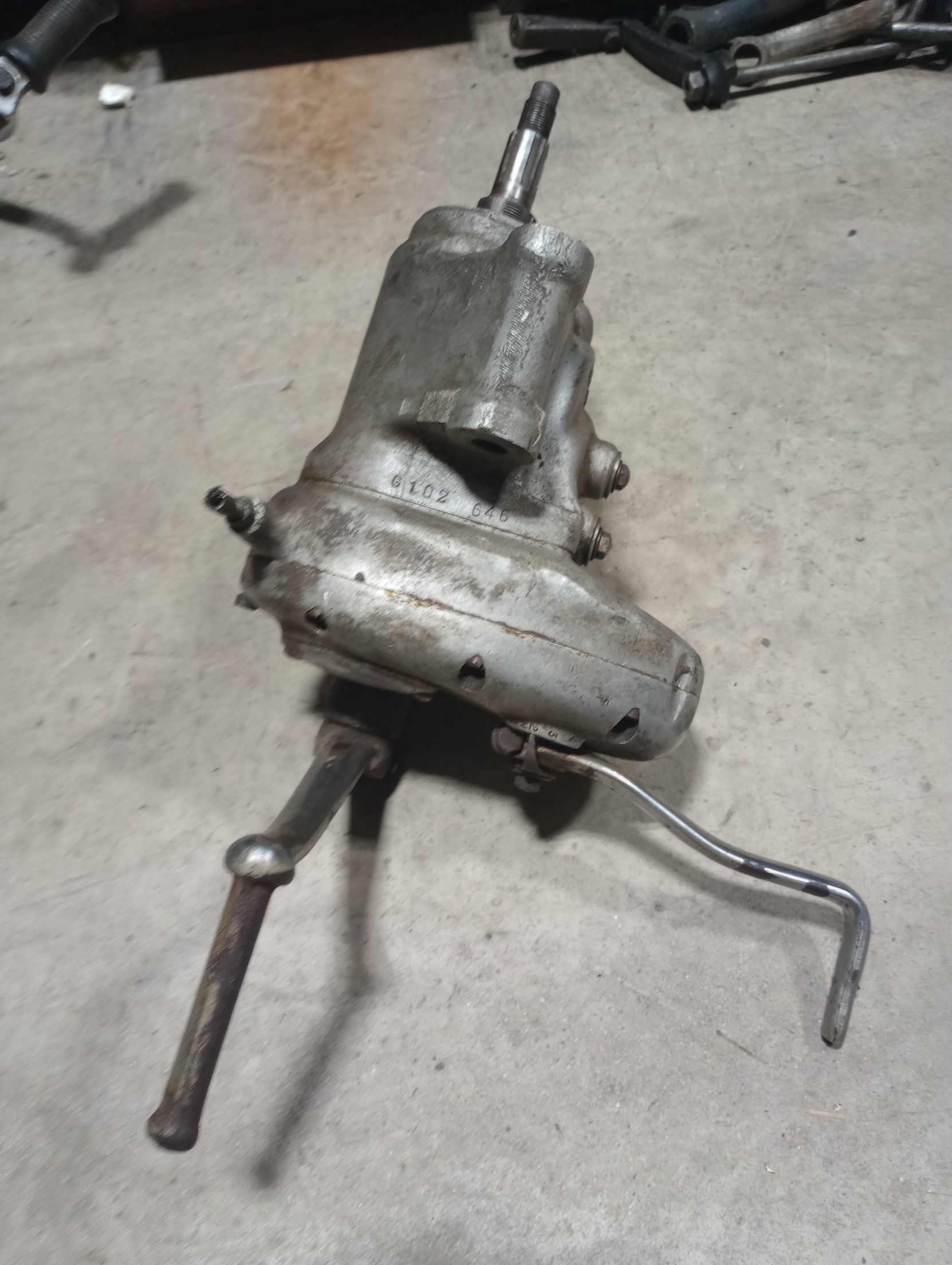 Norton Lay Down Gear Box, Plunger Frame - USED