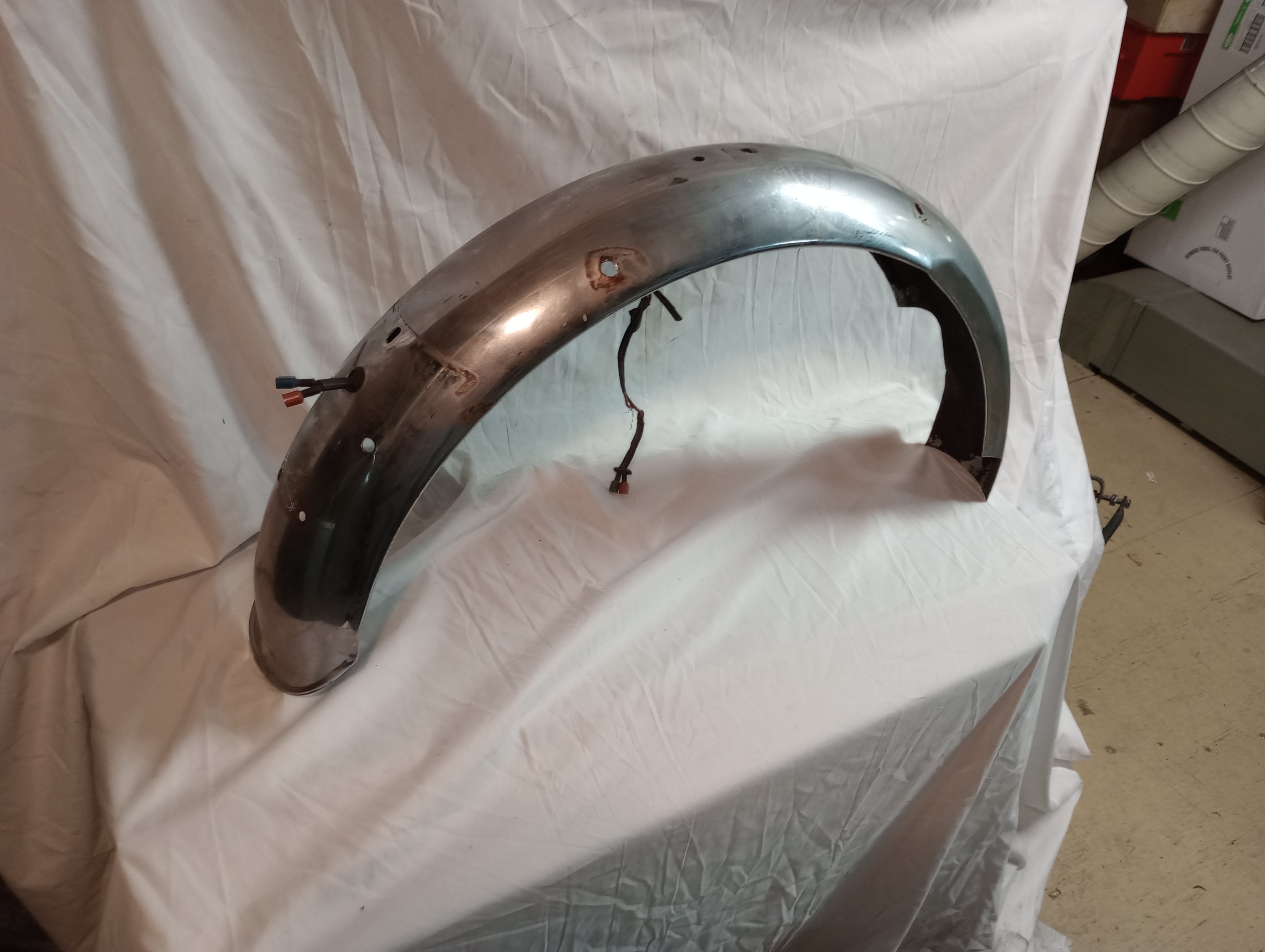 68-6856U Rear Fender, Chrome, 1967-1970 Triumph / BSA - USED
