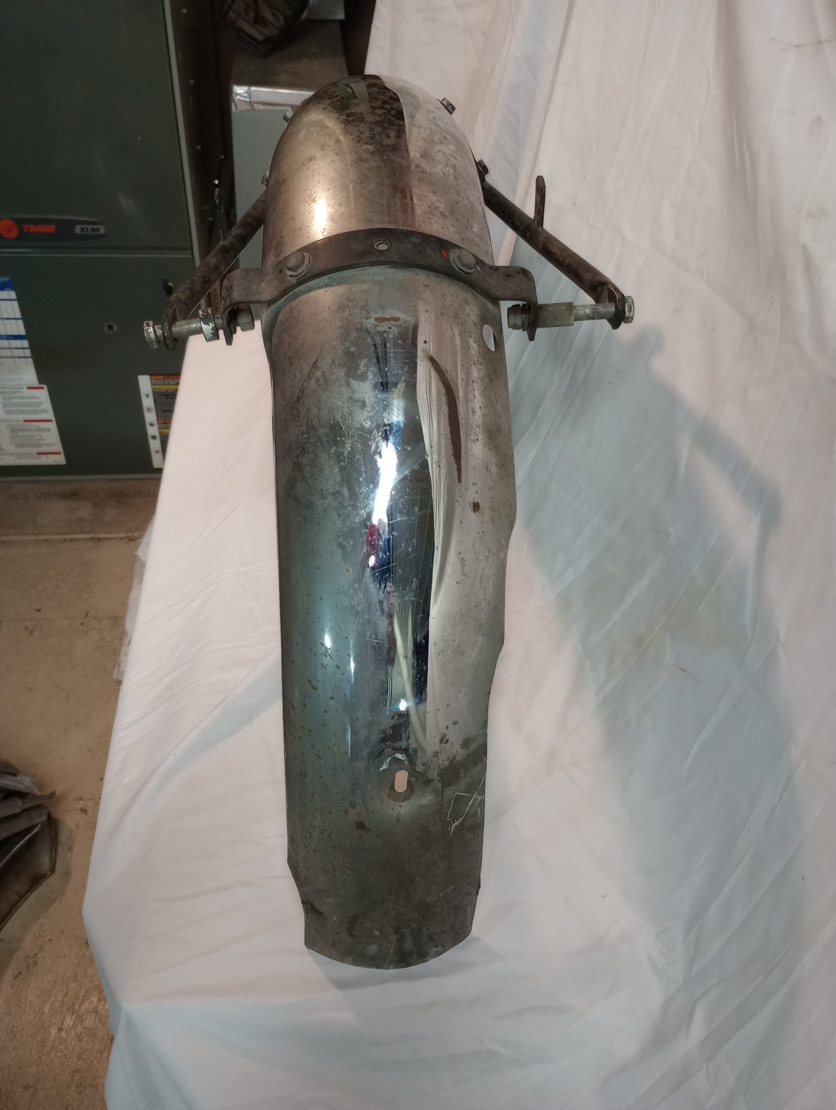 68-6856U Rear Fender, Chrome, 1967-1970 BSA, A65 - USED