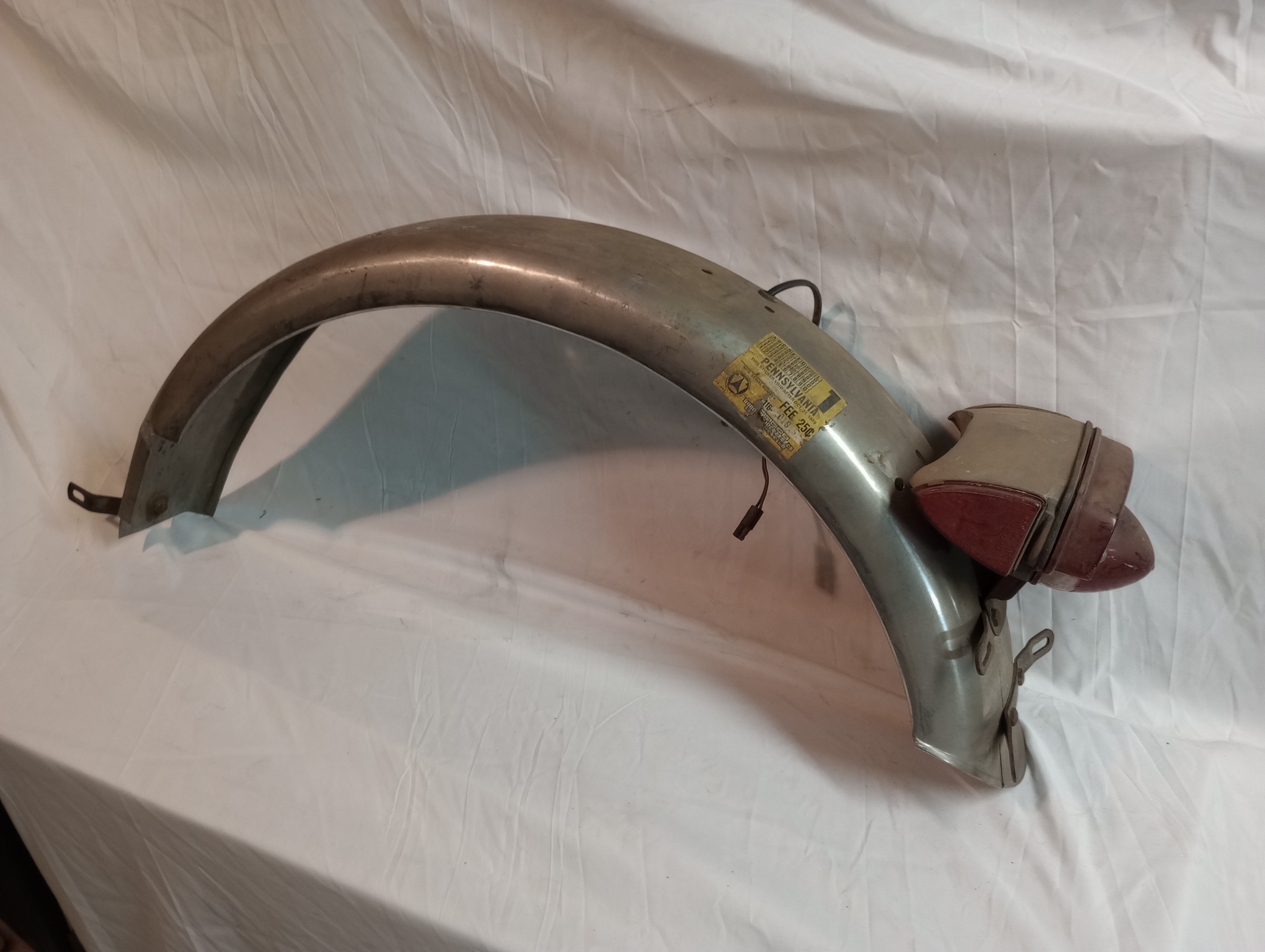 82-8144U Rear Stainless Fender, Triumph 1966-1969 - USED