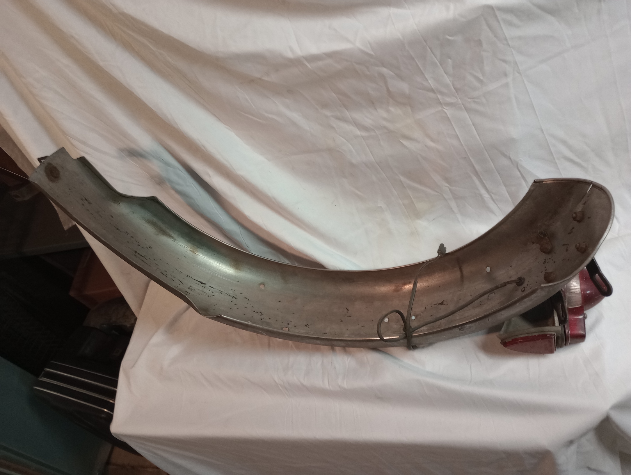 82-8144U Rear Stainless Fender, Triumph 1966-1969 - USED