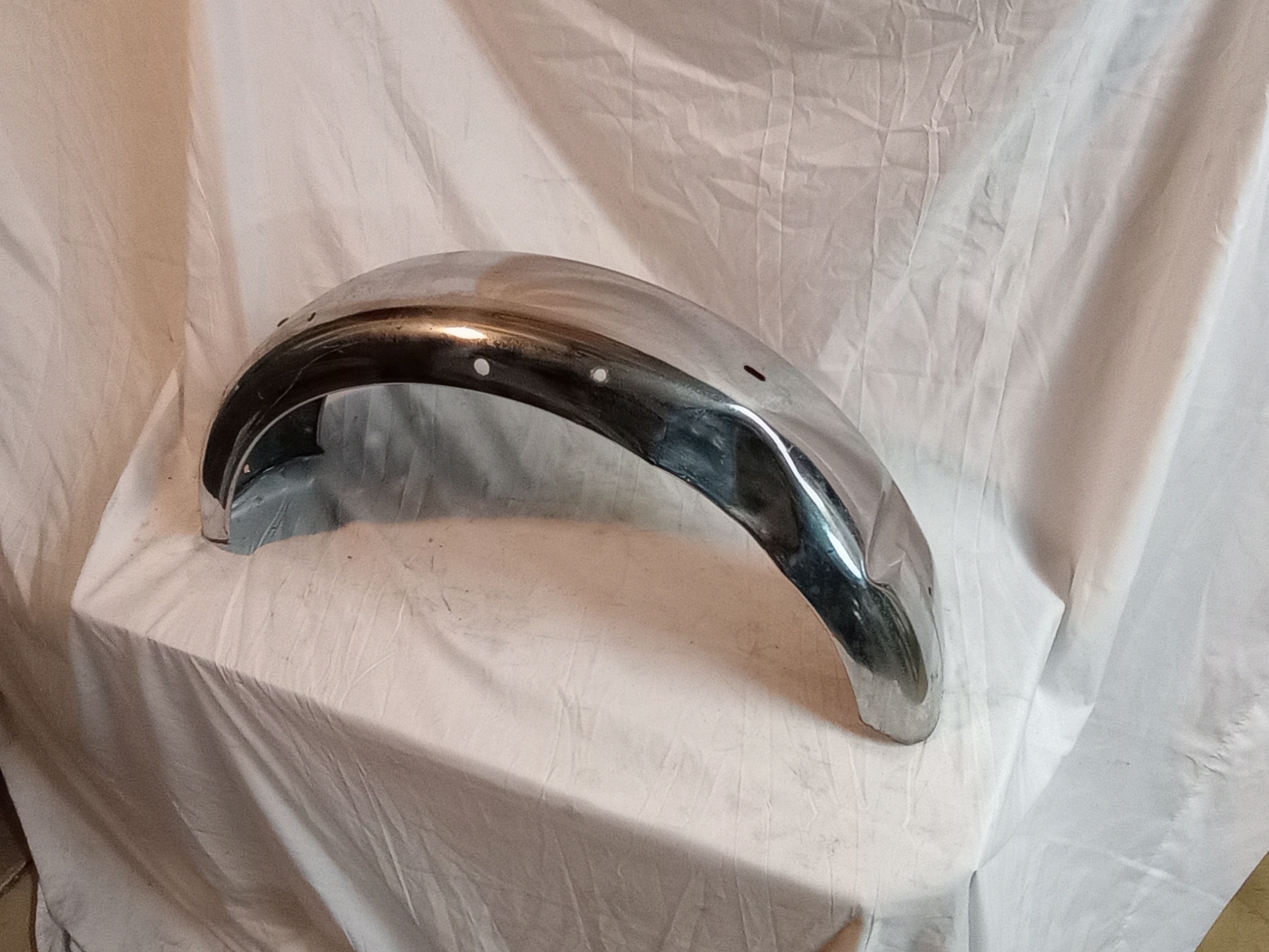 83-9001U Rear Fender/Mudguard, Chrome, Triumph T140/TR7 1976-78 -USED
