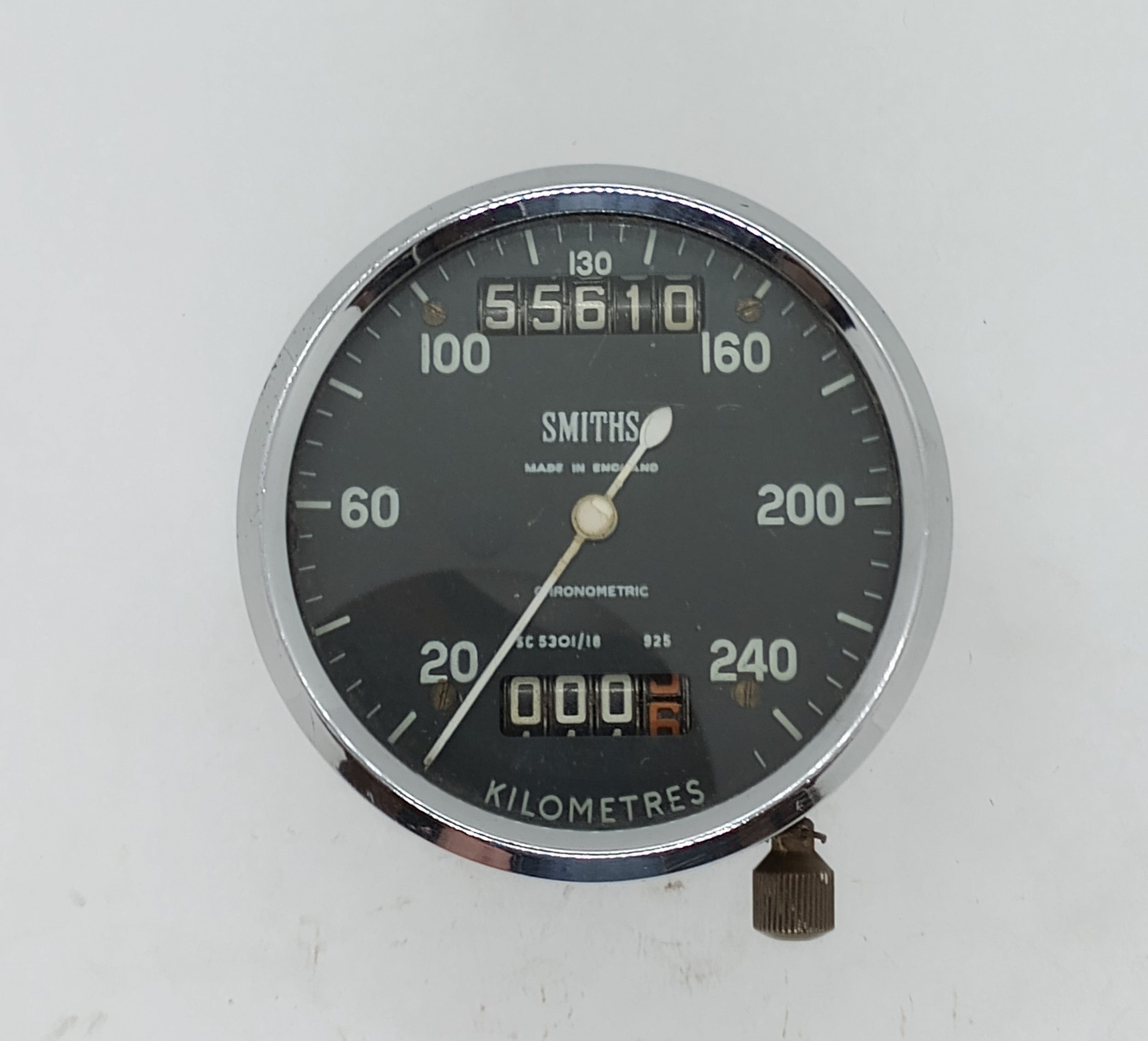 SC 5301/18 925 Smiths Chronometric Kilometers Speedometer Black Face 240KPH-USED
