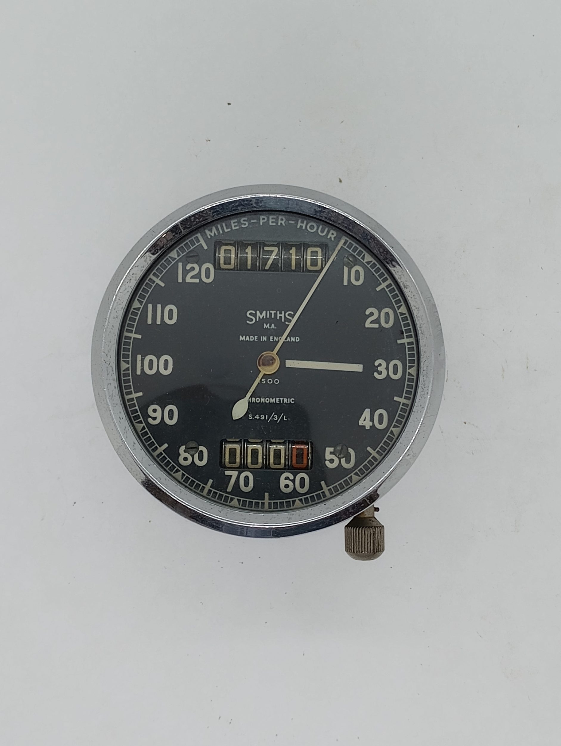 S491/3/L 1500 Smiths Chronometric Speedometer Black Face, 120MPH - USED