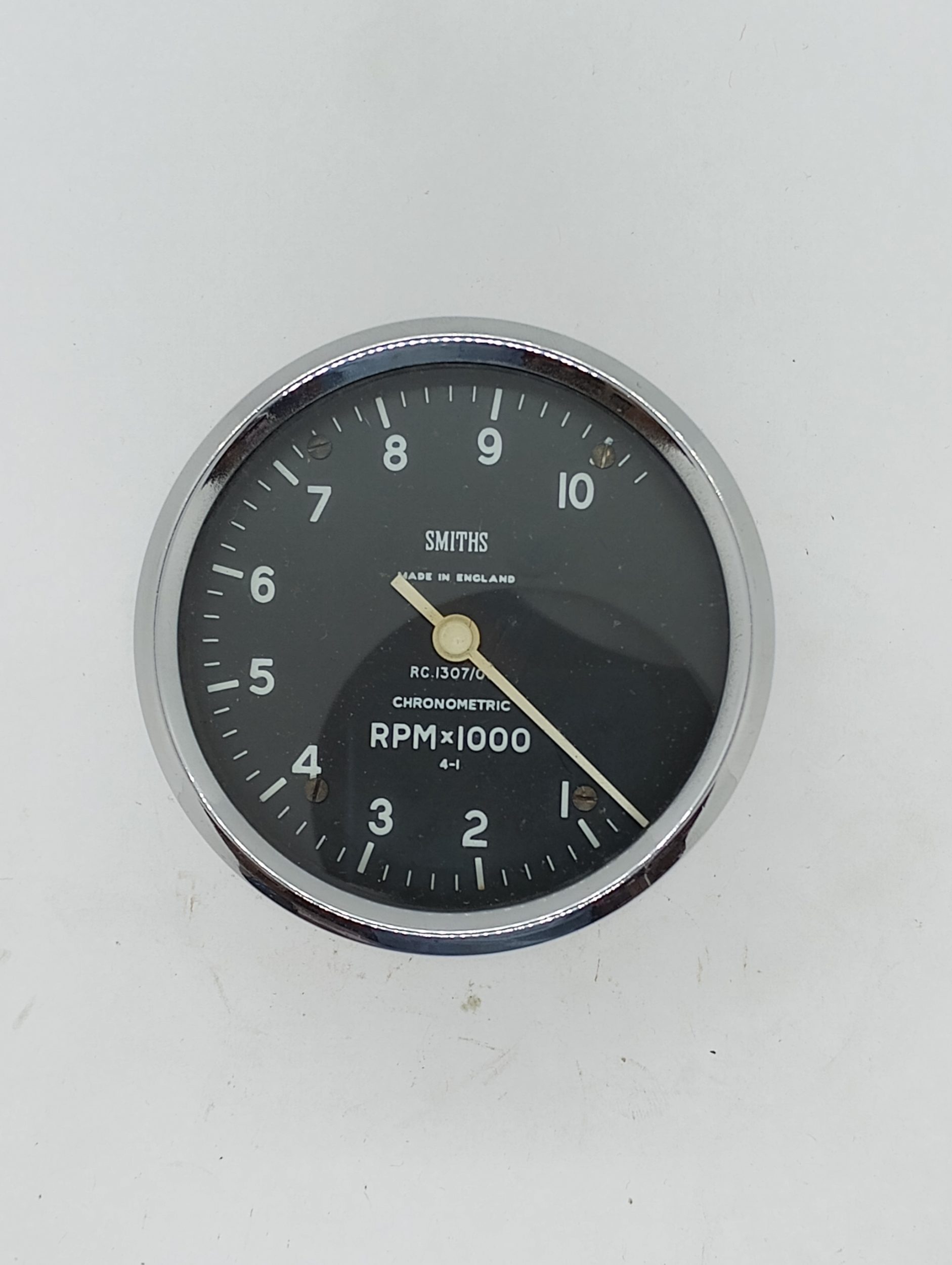 RC.1307/00 Smiths Chronometric Tachometer, 4:1 Ratio, 0-10K RPM, Black Face