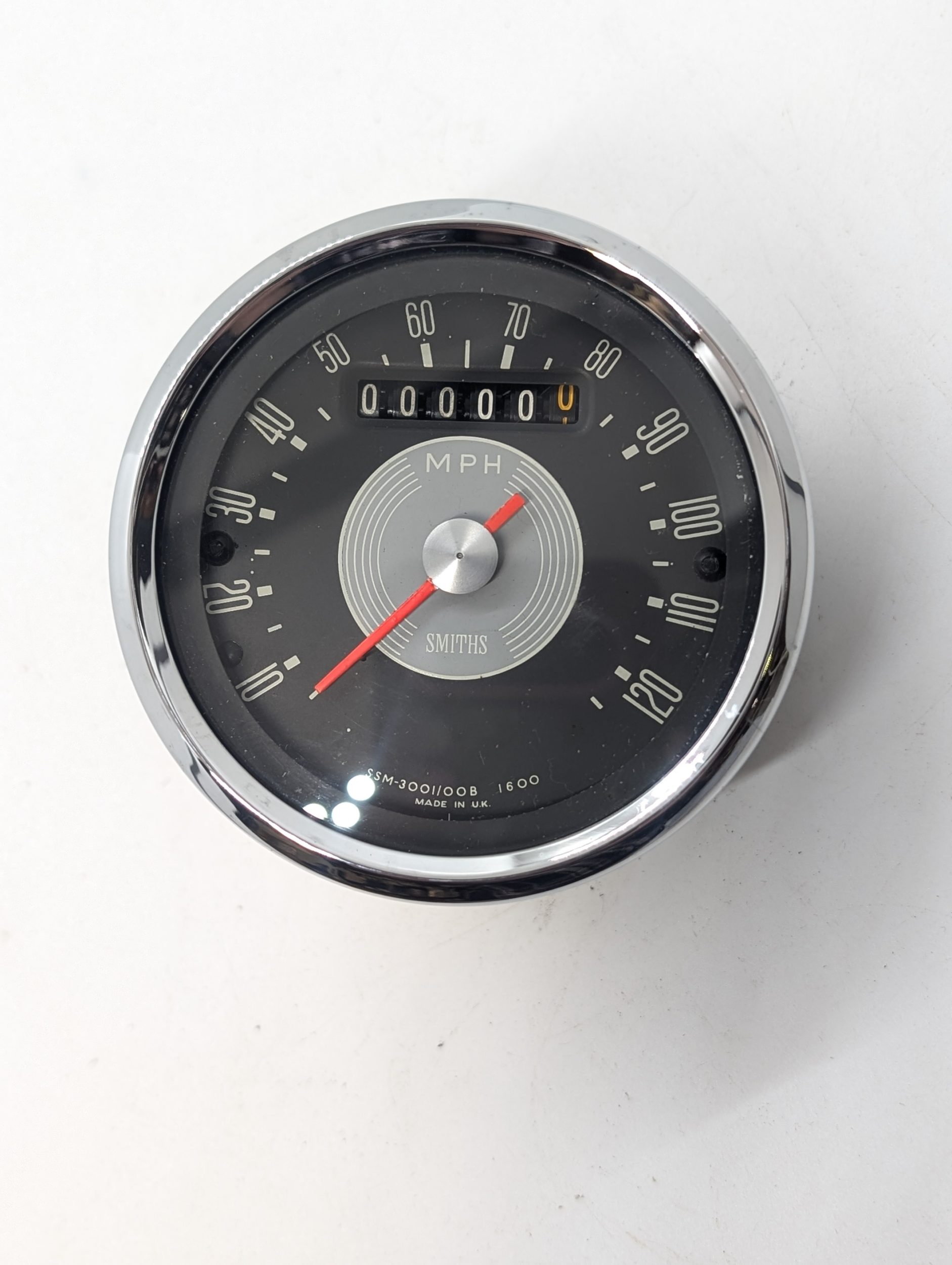 SSM 3001/00BR **Rebuilt** Smiths Speedometer, 120 MPH, Grey Face