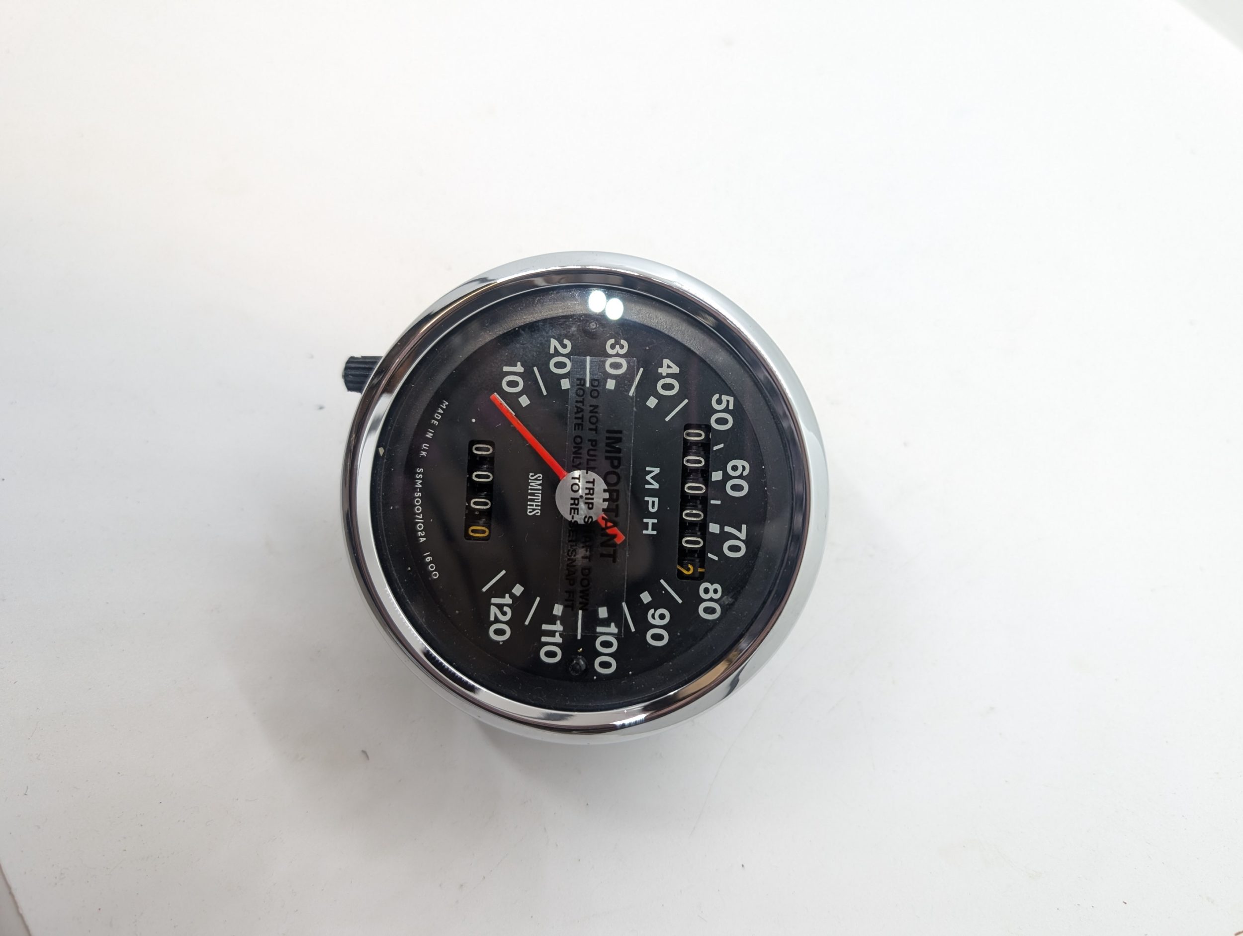 SSM 5007/02AR 1600 *REBUILT* Smiths Speedometer, 120 mph, Black Face