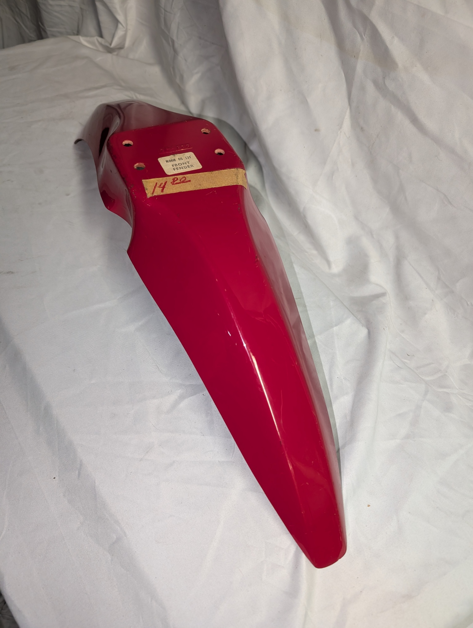 Rickman Rear Fender Red Rickman Type Front Fender, Fiberglass – NOS – Morrie's Place Cycle
