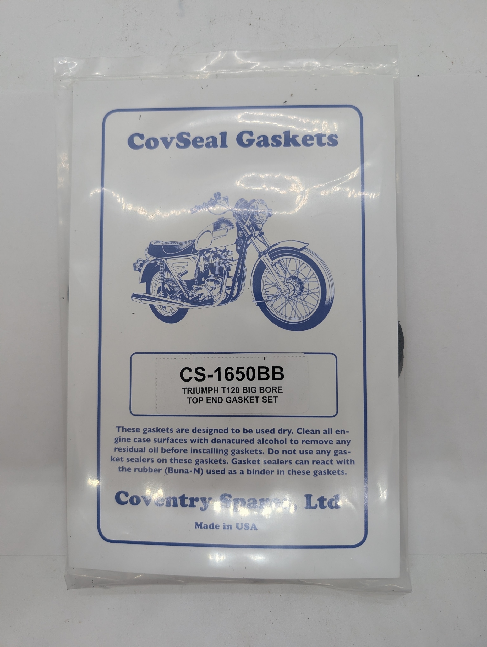 MP30-1650BB Top End Gasket Set, Triumph T120 Big Bore Kit