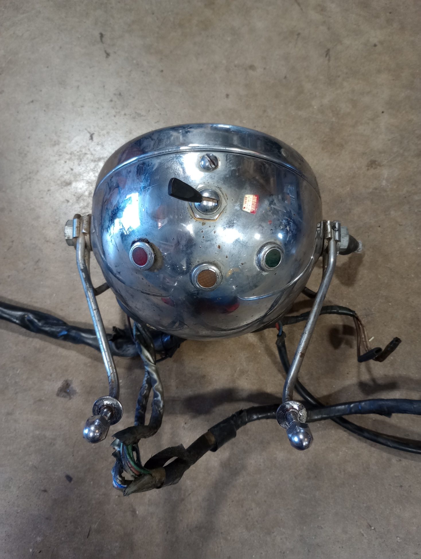 1973 Triumph Trophy Trial - USED - Head Light, Handlebar Switch, Wire Harness